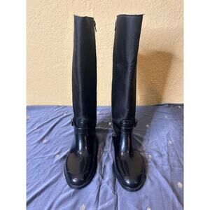 Extreme by Eddie Marc Tall Rain Boots Black Women Size 10